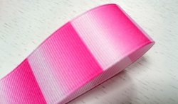 画像1: ２５mmグログラン　グラデーション　ピンク