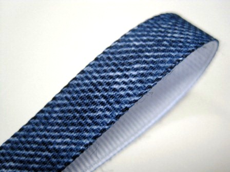 画像1: グログランデニム風10mm　濃い青