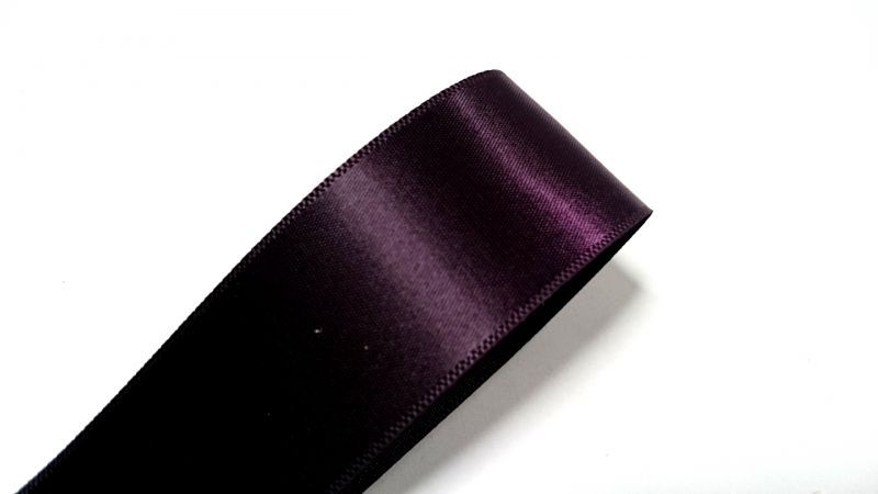 画像1: ２５mmサテン無地   深い濃い紫